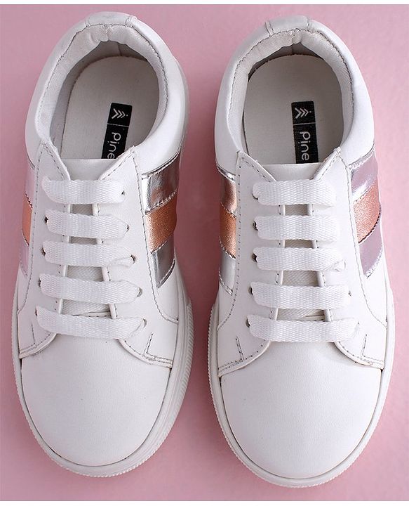 Pine Kids Casual Shoes - White Silver