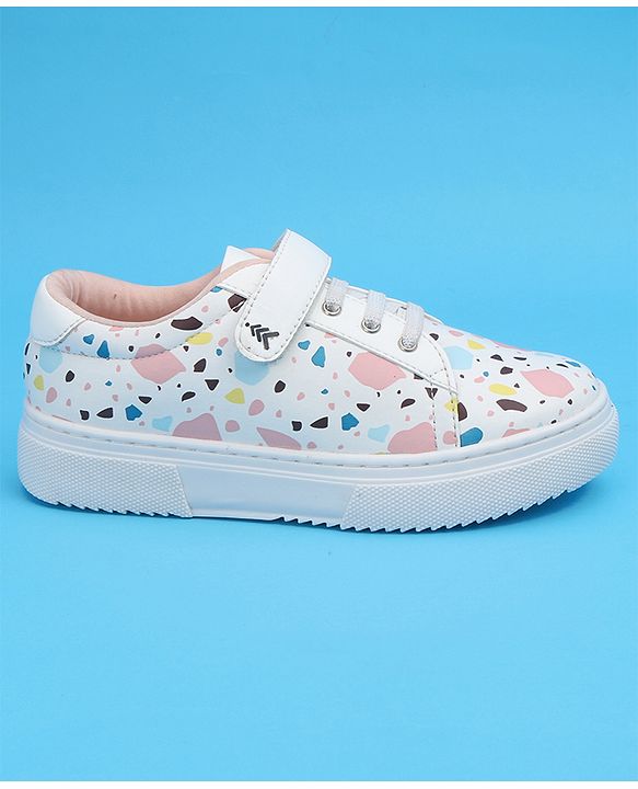 Pine Kids Printed Casual Shoes - White