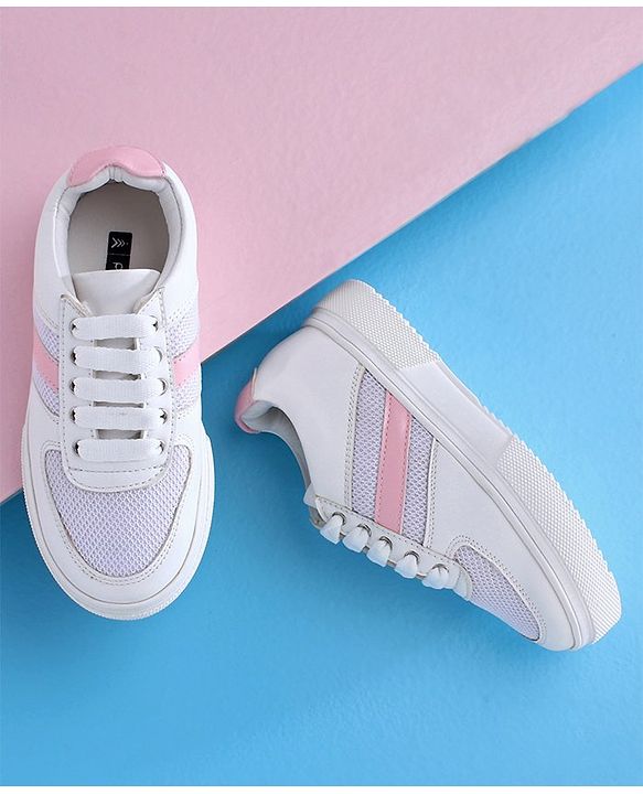 Pine Kids Casual Mesh Shoes - White