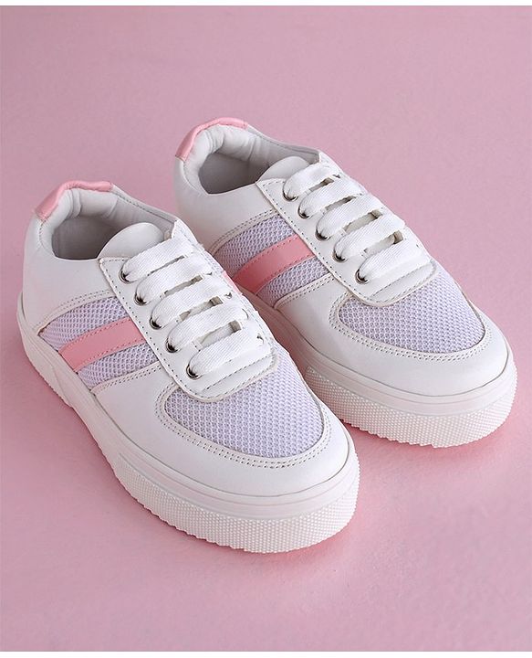 Pine Kids Casual Mesh Shoes - White