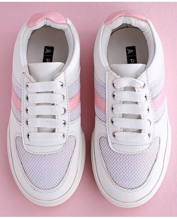 Pine Kids Casual Mesh Shoes - White