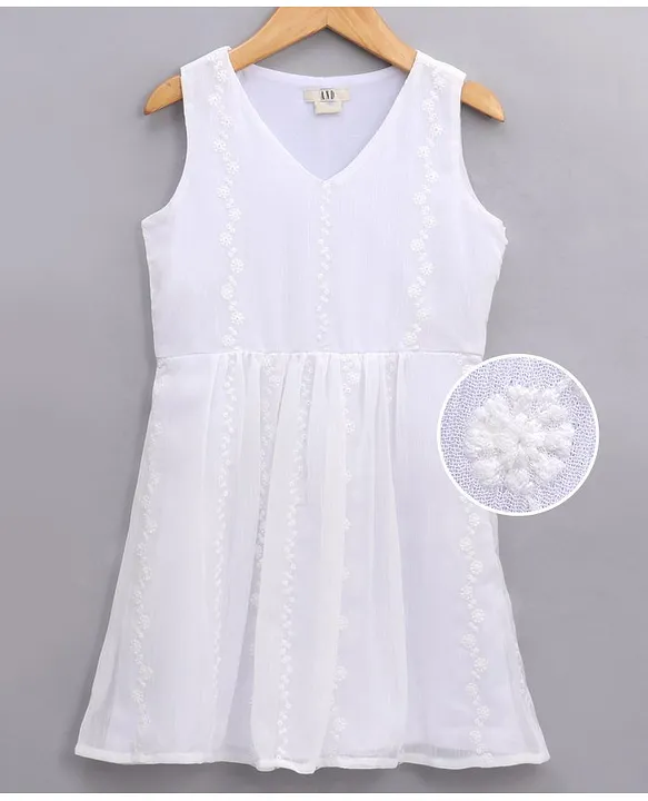White Floral Midi Dress | Birdy Grey