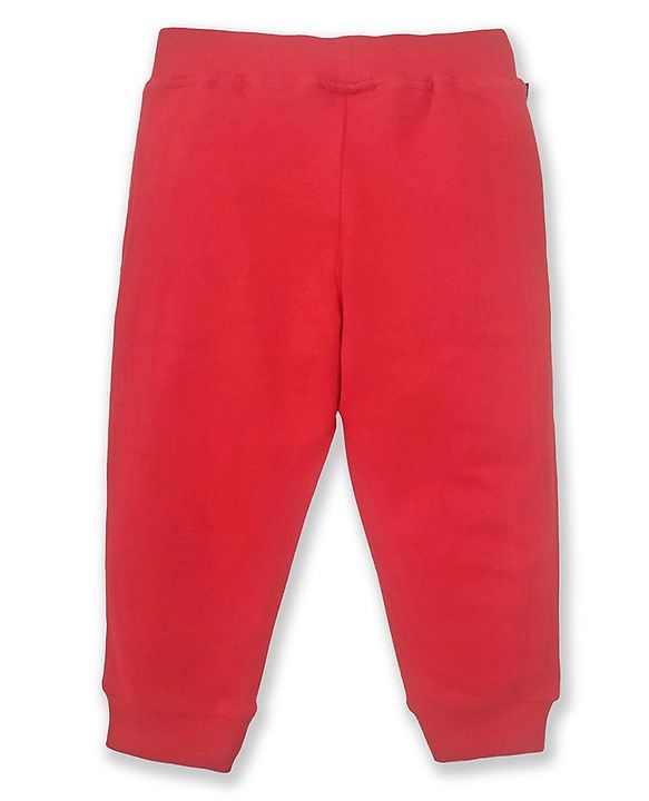 Babyhug Full Length Lounge Pant Soccer Print - Red