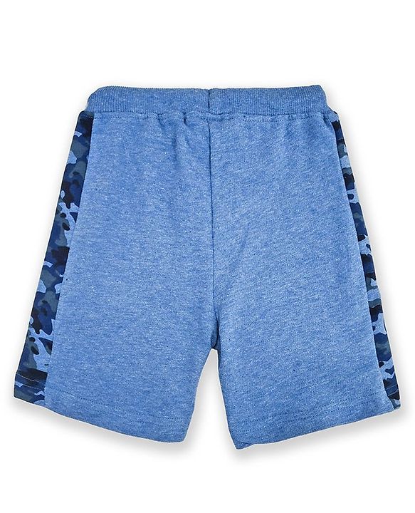 Babyhug Shorts With Drawstring Let's Play Print - Blue