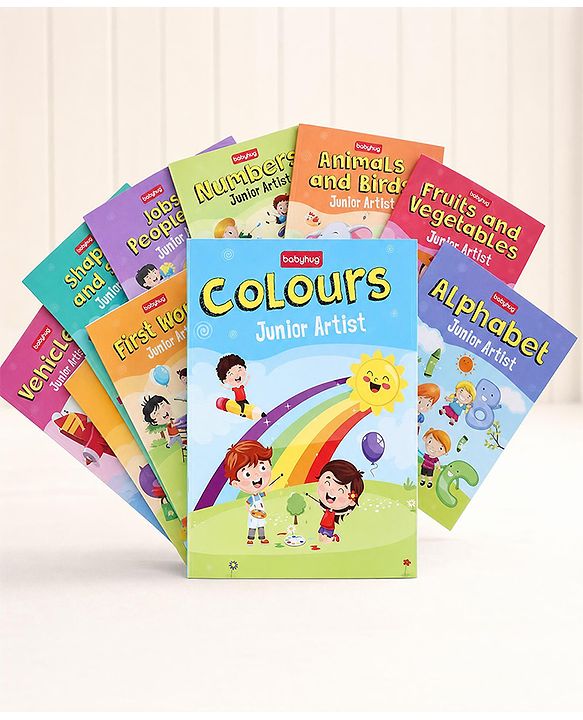 Babyhug First Step to Big Learning Junior Artist Colouring Books Pack of 10 - English