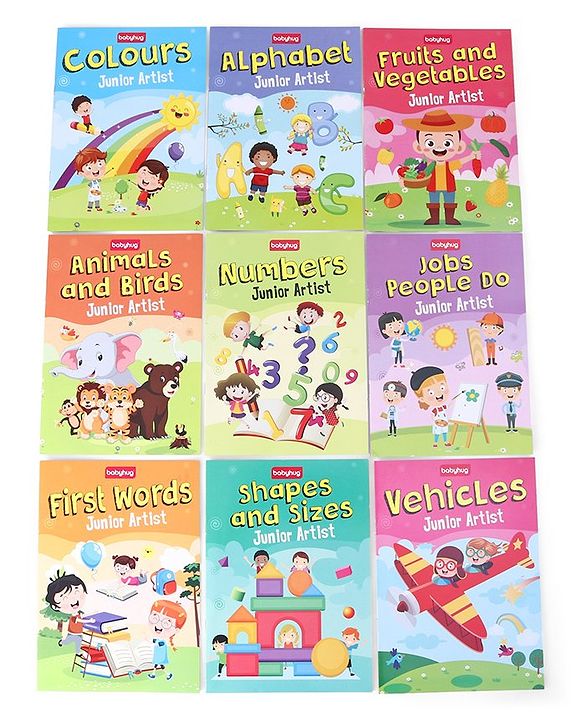 Babyhug First Step to Big Learning Junior Artist Colouring Books Pack of 10 - English