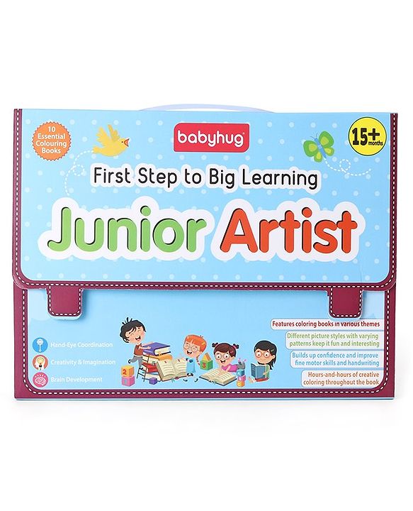 Babyhug First Step to Big Learning Junior Artist Colouring Books Pack of 10 - English