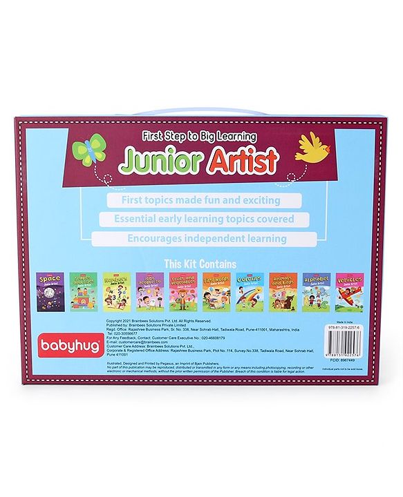 Babyhug First Step to Big Learning Junior Artist Colouring Books Pack of 10 - English