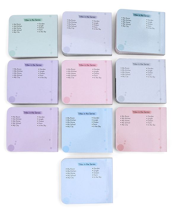 Babyhug Bright Beginners Board Books- Set of 10| Back to Back 22 Pages| Basic Concepts|Early Learning Pocket-Sized Pre-School book|Premium & Handy|Ideal for Gifting