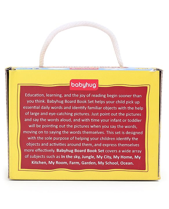 Babyhug Bright Beginners Board Books- Set of 10| Back to Back 22 Pages| Basic Concepts|Early Learning Pocket-Sized Pre-School book|Premium & Handy|Ideal for Gifting