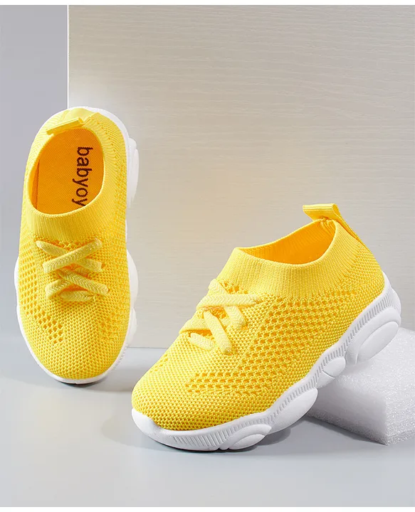 Kids yellow store sneakers