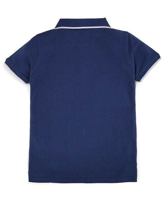 Pine Kids Half Sleeves T-shirt Solid - Blue
