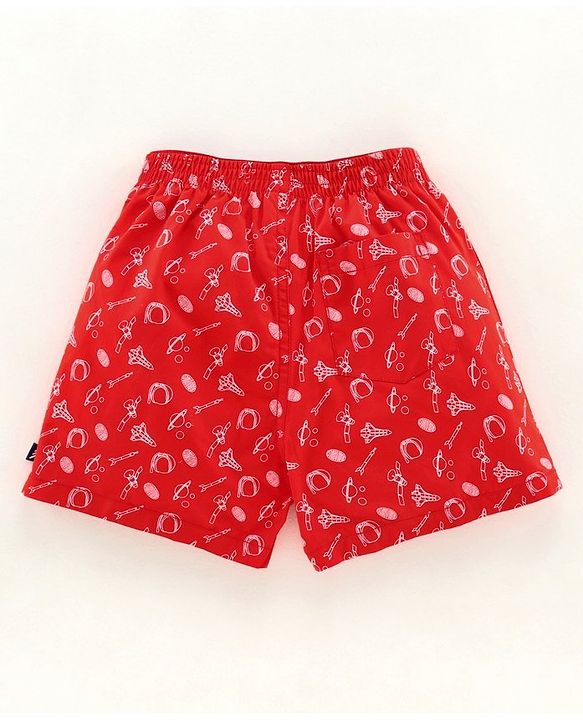 Pine Kids Knee Length Peach Wash Finish  Boxers Checks Print - Multicolor