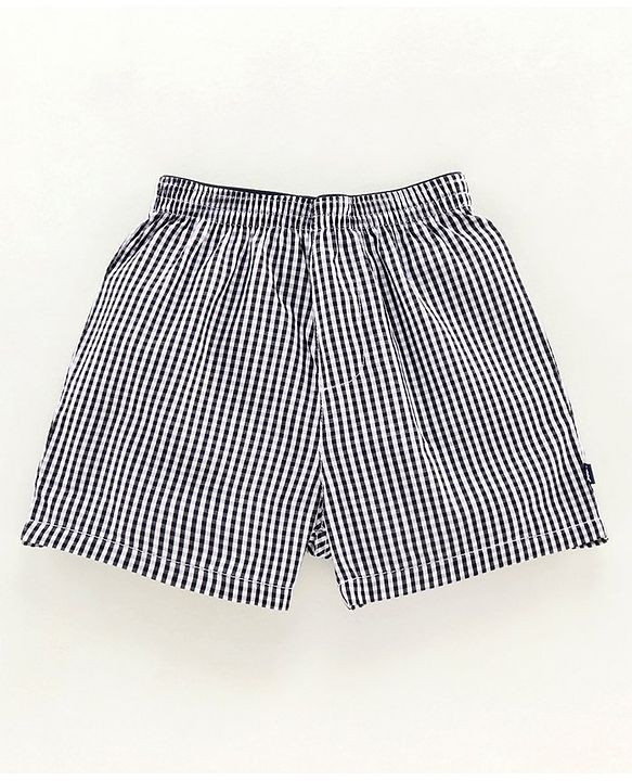 Pine Kids Knee Length Peach Wash Finish  Boxers Checks Print - Multicolor