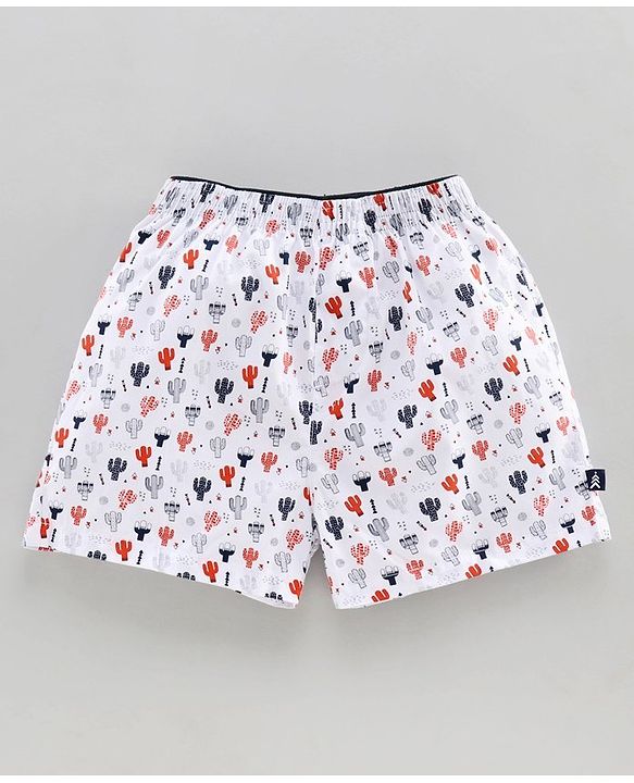 Pine Kids Cotton Boxers with Peach Wash Finish Pack of 2 - Blue