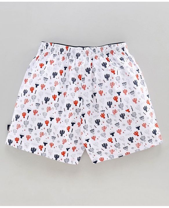 Pine Kids Cotton Boxers with Peach Wash Finish Pack of 2 - Blue