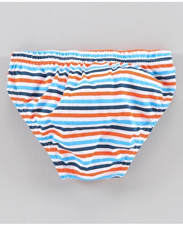 Babyhug 100% Cotton Brief Car Print Pack of 3 - Orange