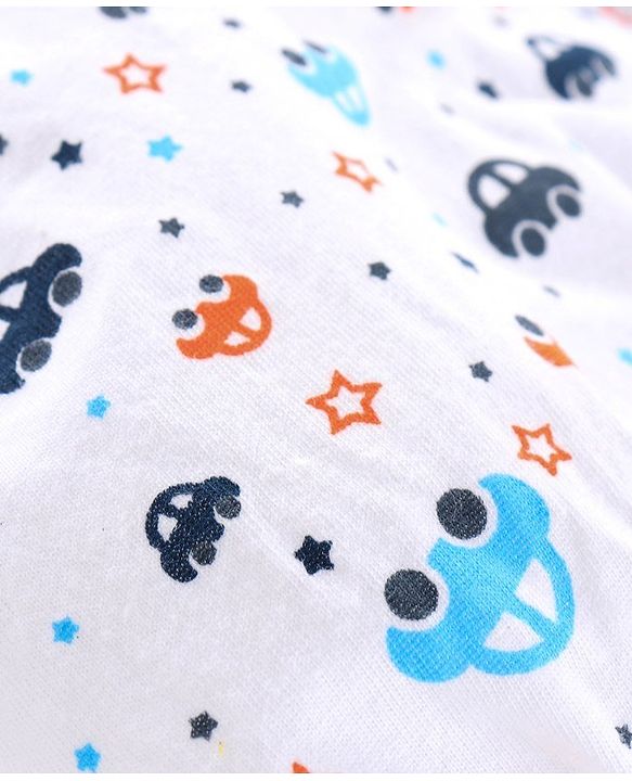 Babyhug 100% Cotton Brief Car Print Pack of 3 - Orange