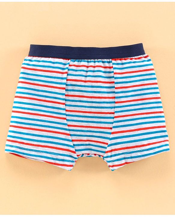 Babyhug 100% Cotton Briefs Pack of 3 - Blue & Grey