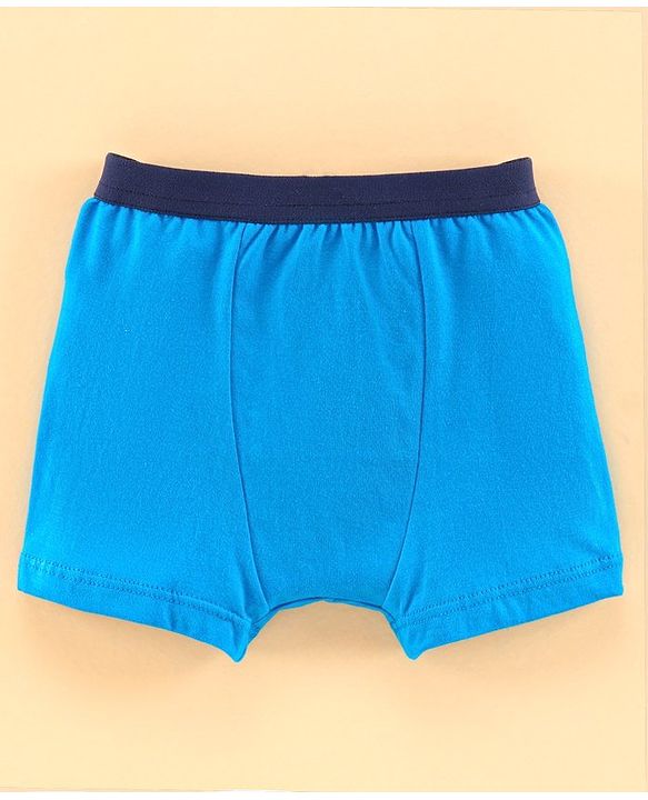 Babyhug 100% Cotton Briefs Pack of 3 - Blue & Grey