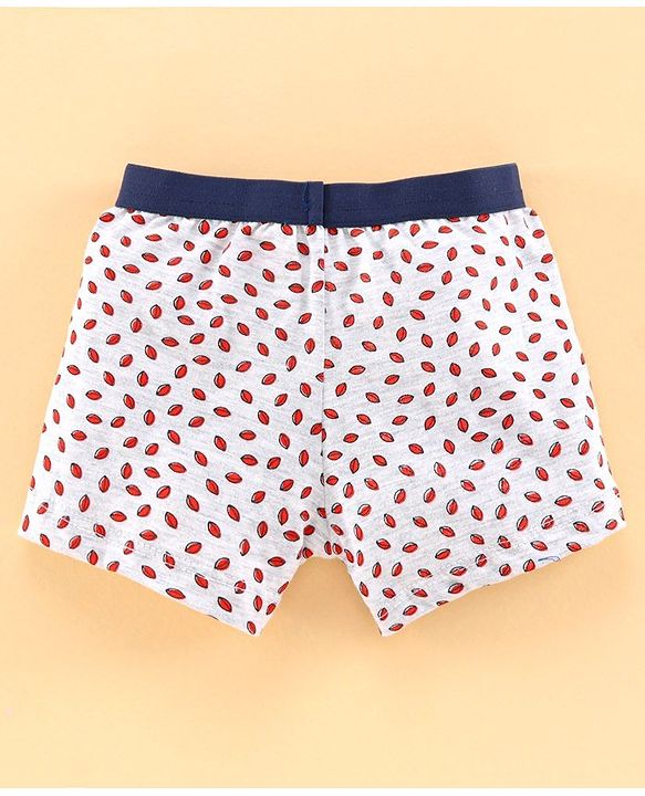 Babyhug 100% Cotton Briefs Pack of 3 - Blue & Grey
