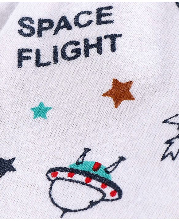 Babyhug 100% Cotton Briefs Space Print Pack of 3 - Navy Blue