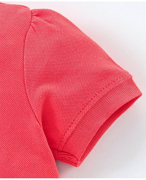 Pine Kids Half Sleeves Biowash Tee Solid Color - Red