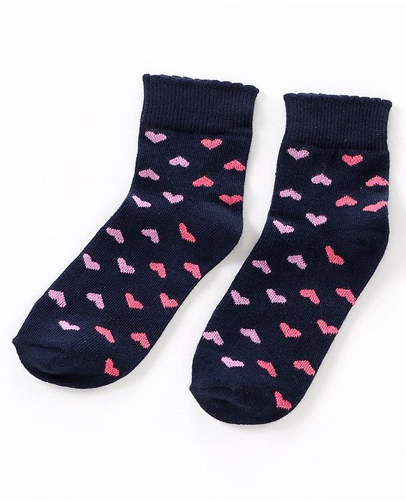 Pine Kids Socks Heart Design Set of 3 - Multicolour