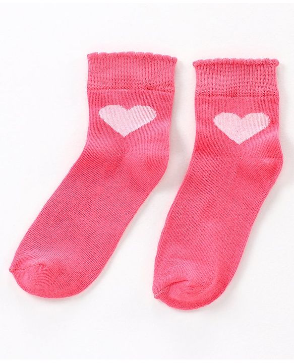 Pine Kids Socks Heart Design Set of 3 - Multicolour