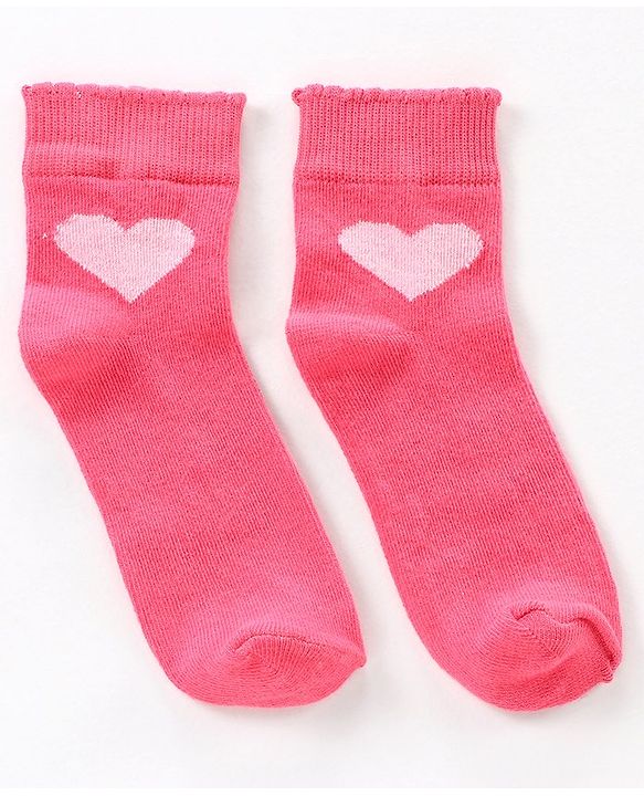 Pine Kids Socks Heart Design Set of 3 - Multicolour