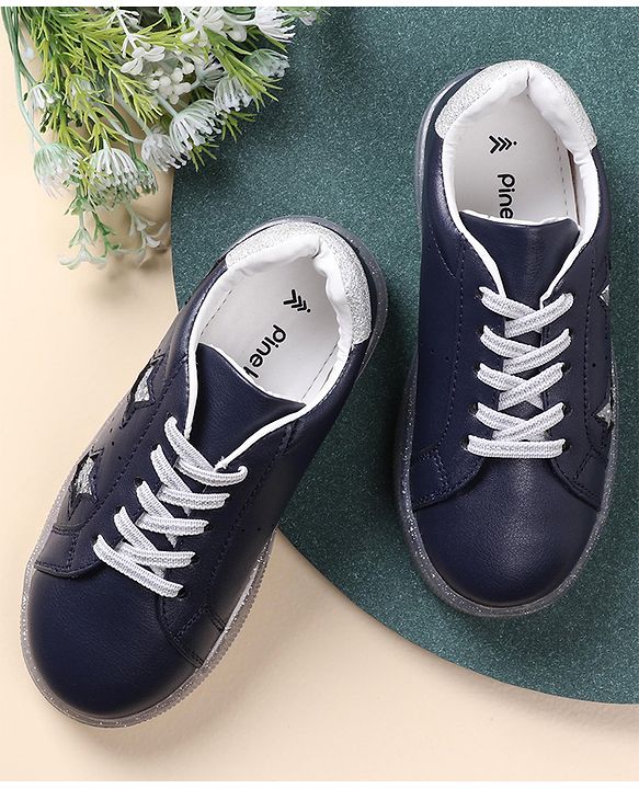 Pine Kids Casual Shoes with Transparent Sole - Blue