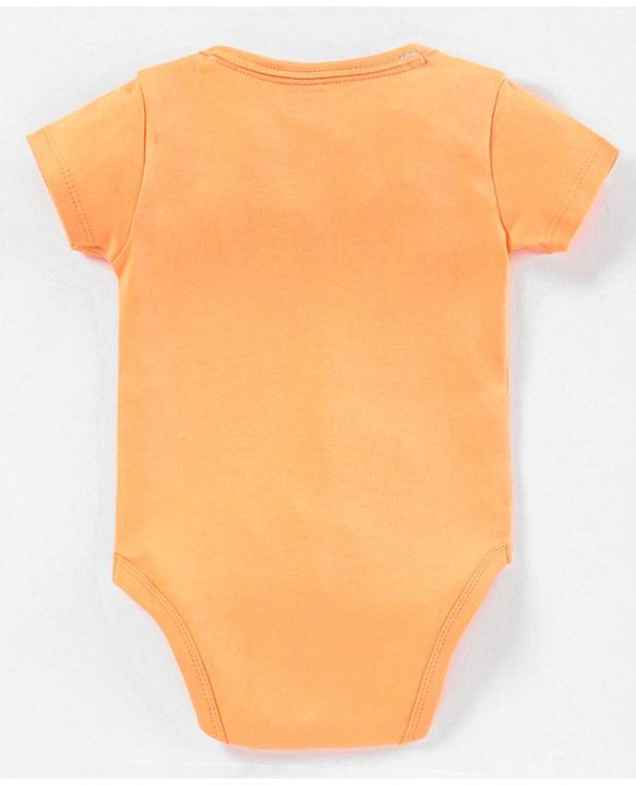 Babyhug Half Sleeves 100% Cotton Onesies Animal Print Pack of 5 - Red Orange Yellow Green Blue