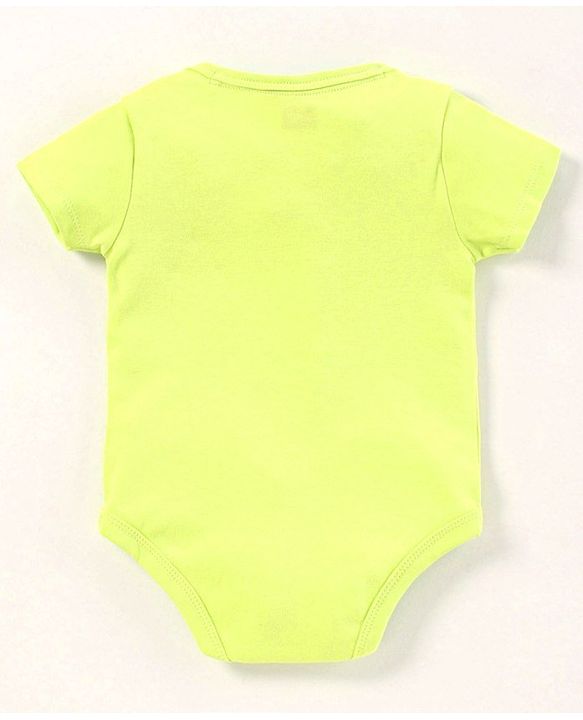 Babyhug Half Sleeves 100% Cotton Onesies Animal Print Pack of 5 - Red Orange Yellow Green Blue