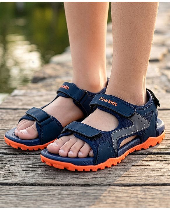 Pine Kids Sandals With Triple Closure - Blue