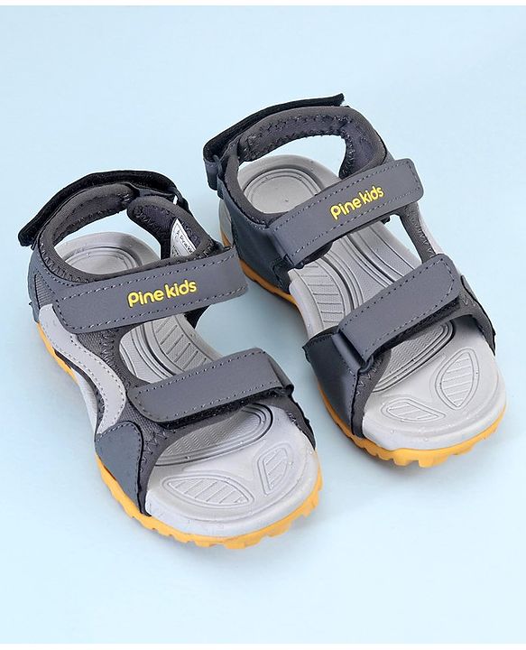 Pine Kids Sandals With Triple Closure - Grey
