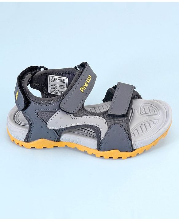 Pine Kids Sandals With Triple Closure - Grey