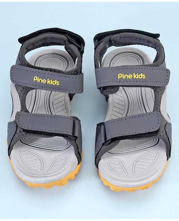 Pine Kids Sandals With Triple Closure - Grey