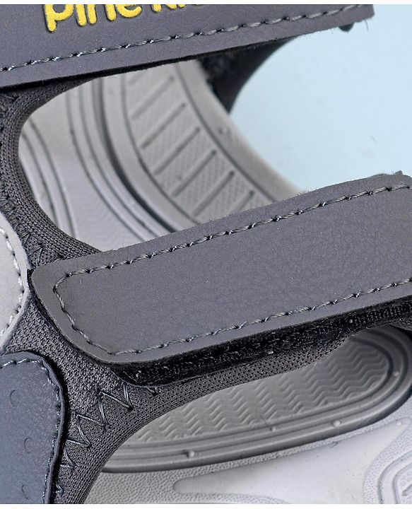Pine Kids Sandals With Triple Closure - Grey