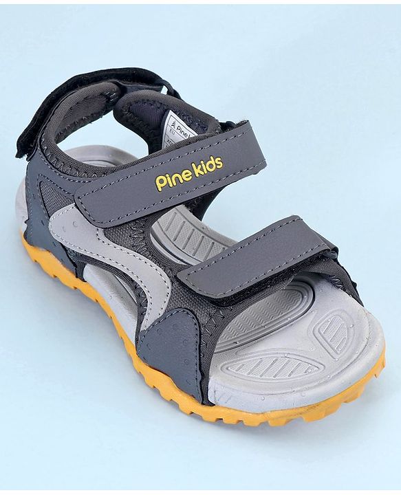 Pine Kids Sandals With Triple Closure - Grey