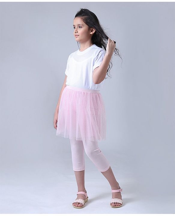 Pine Kids Capri Length Skeggings Glitter Print - Pink
