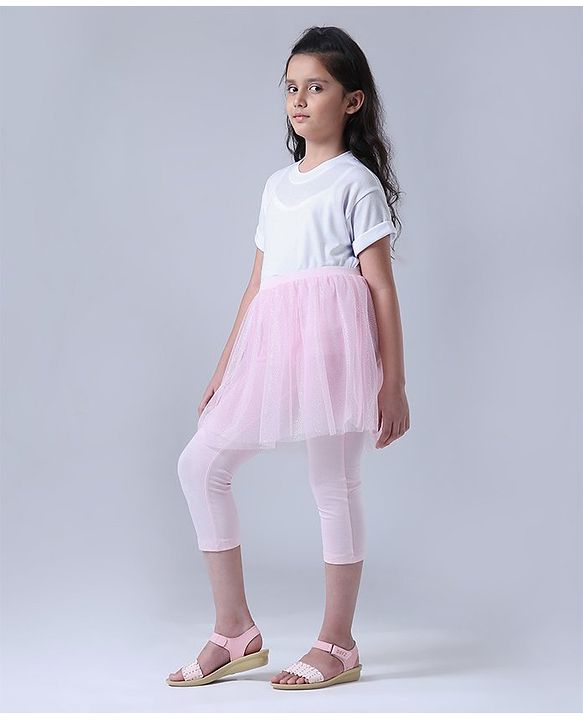 Pine Kids Capri Length Skeggings Glitter Print - Pink