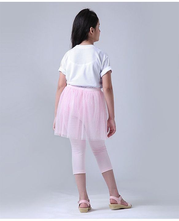 Pine Kids Capri Length Skeggings Glitter Print - Pink