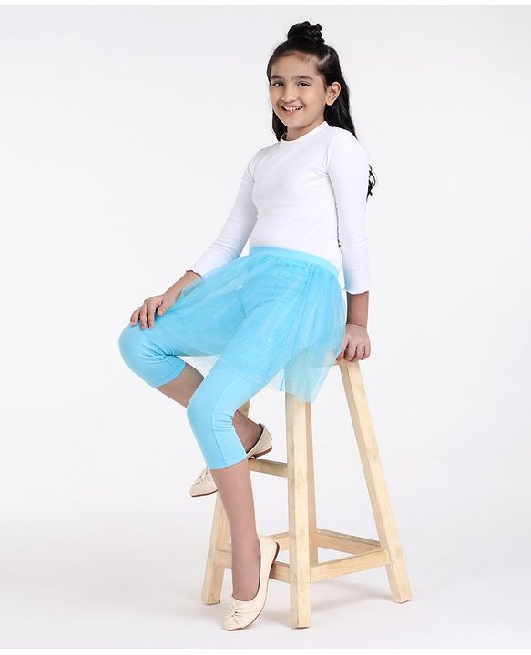 Pine Kids Capri Length Skeggings Glitter Print - Blue