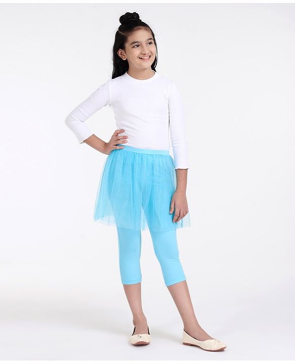 Pine Kids Capri Length Skeggings Glitter Print - Blue