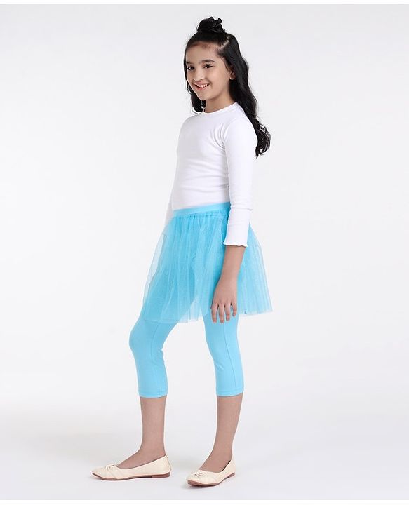 Pine Kids Capri Length Skeggings Glitter Print - Blue
