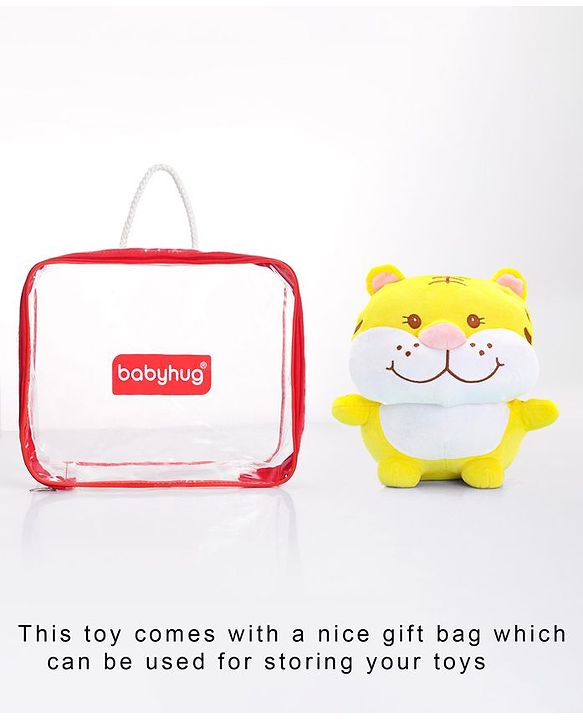 Babyhug Tiger Soft Toy Yellow - Height 30 cm