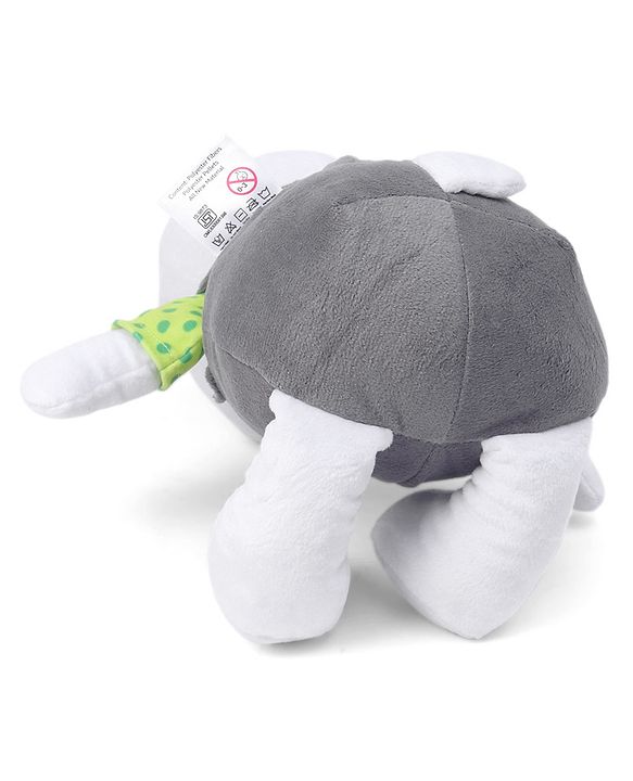 Babyhug Cute Rabbit Soft Toy in Grey Dungarees|Plush Bunny with Long Ears for Hugs & Cuddles|Sensory & Emotional Growth|Imaginative Play|BIS| Ideal Gift |2+ Years | Height-32cm