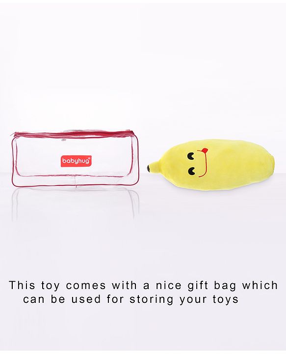 Babyhug Cute Banana Premiun Plush Toy cum Cushion  - Height 44 cm