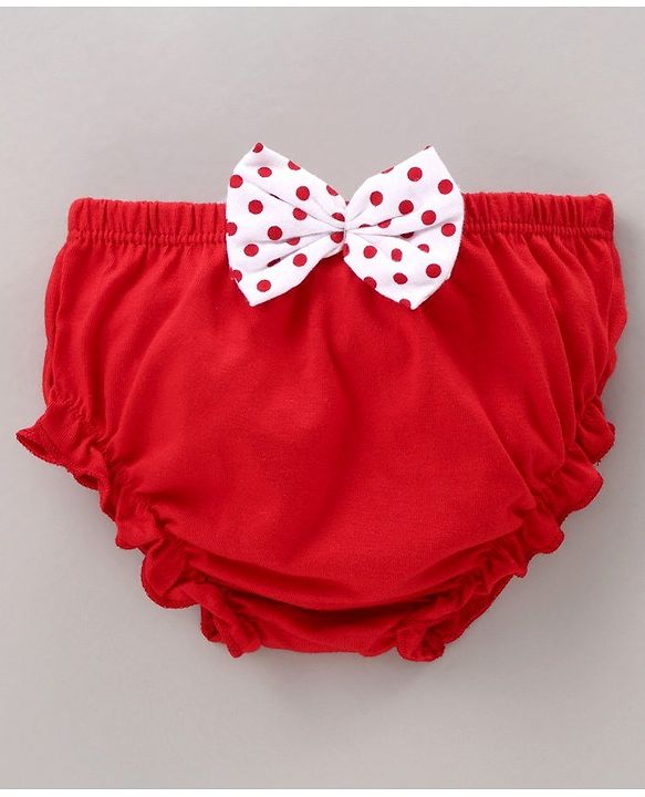 Babyhug 100% Cotton Bloomer Dot Print Pack of 2 - Red and White