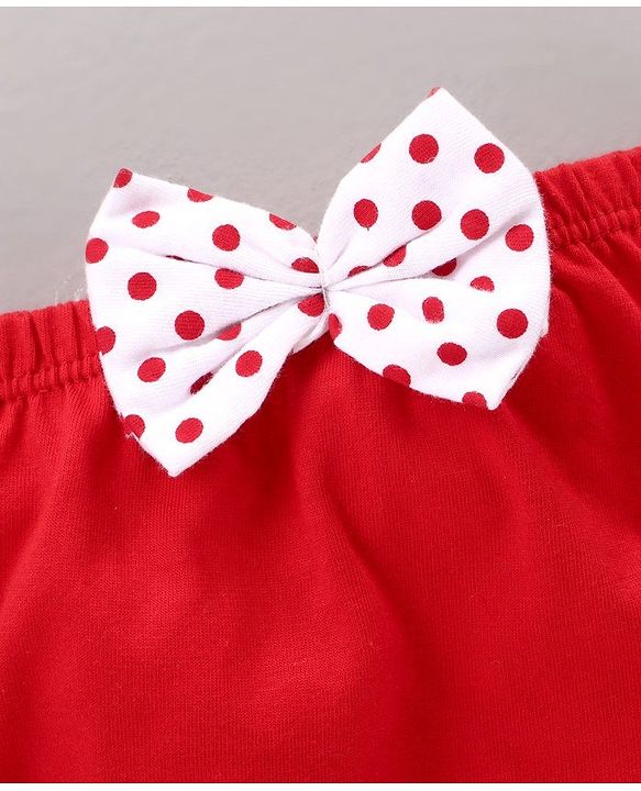 Babyhug 100% Cotton Bloomer Dot Print Pack of 2 - Red and White